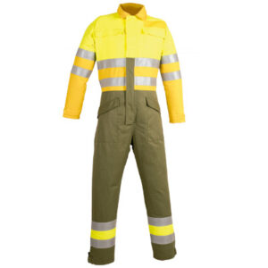 Buzo cerrado reflectante para ropa de trabajo en calor, llama o bombero forestal