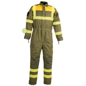 Para protección de calor, llama y bombero forestal buzo multibolsillos con refuerzo cerámico en ropa de trabajo