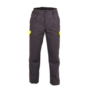 Pantalon multibolsillos conc remallera y boton negro en ropa de proteccion contra riesgos electrostaticos
