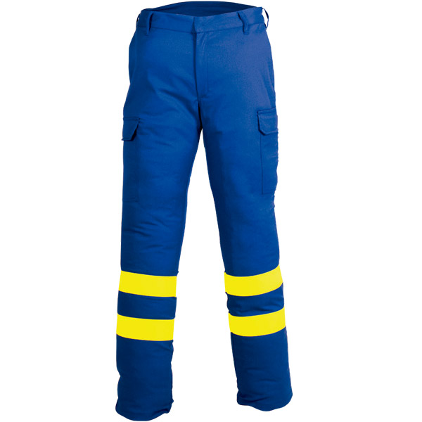 Pantalon multibolsillos ajustable en ropa de protección para calor y llama y arco electrico