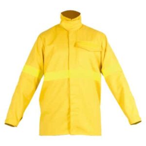 Ropa de protección en camisa cerrada con botones ocultos para calor, llama o bombero forestal