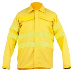camisa cerrada con botones ocultos espalda larga para ropa de proteccion para bomberos