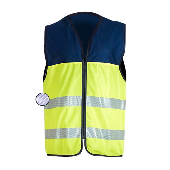 Chaleco reflectante discontinuo con cremallera